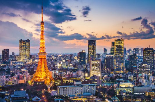 東京タワーと東京の風景