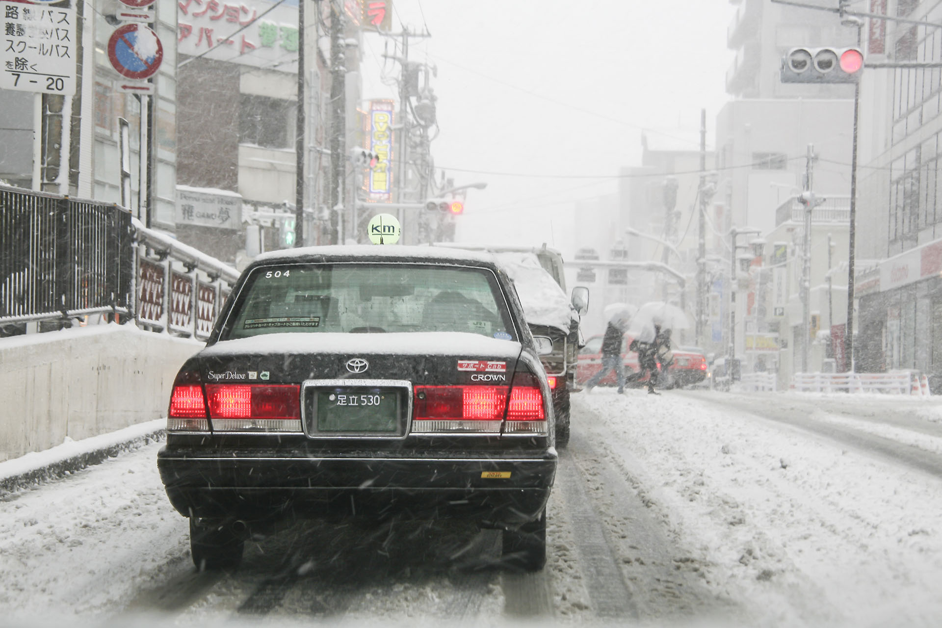 雪の東京の風景　東京の風景