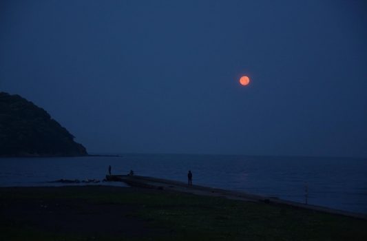 夜の江の島の風景　神奈川の風景