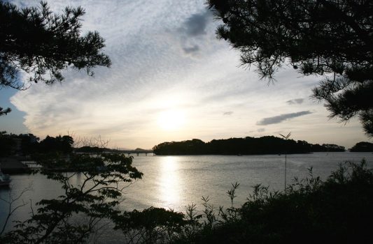 朝の松島の風景　宮城の風景