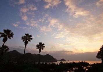 夕暮れの坊津の風景　鹿児島の風景