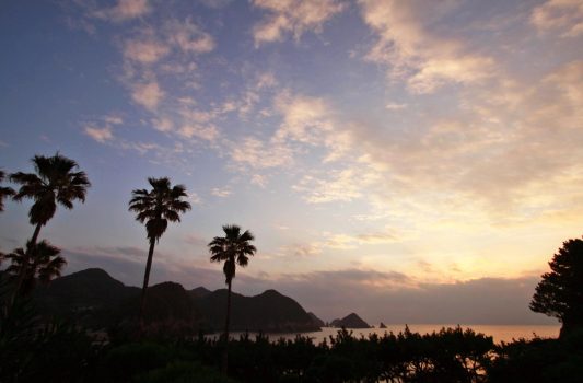 夕暮れの坊津の風景　鹿児島の風景