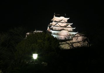 夜の姫路城　兵庫の風景