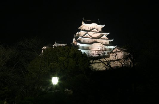夜の姫路城　兵庫の風景