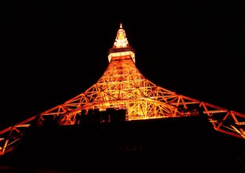 夜の東京タワー　東京の風景