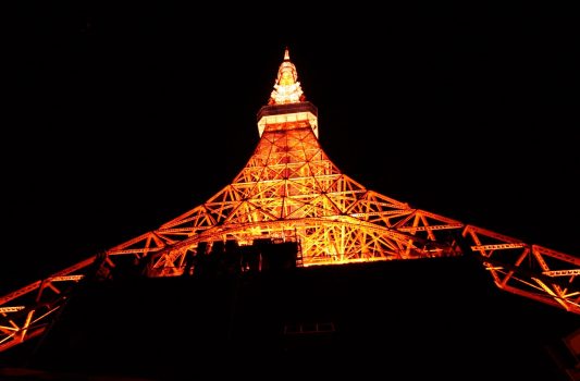 夜の東京タワー　東京の風景