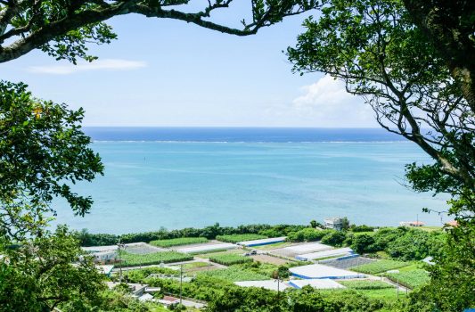 知念城跡から見る風景　沖縄の風景