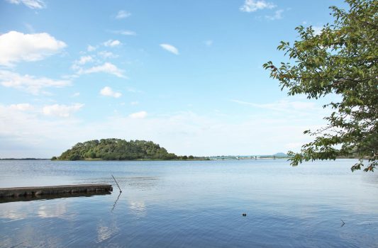 湖山池の風景　鳥取の風景