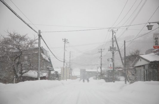 冬の積丹　北海道の風景