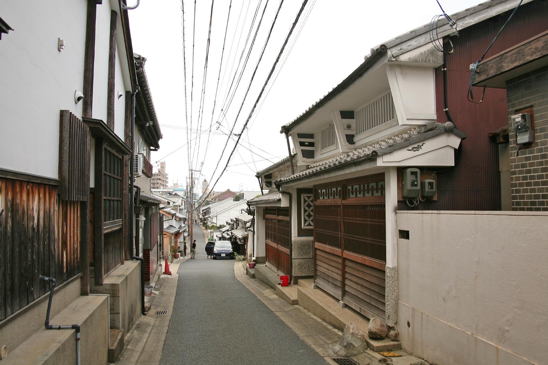 奈良の伝統的な町並み　奈良の風景