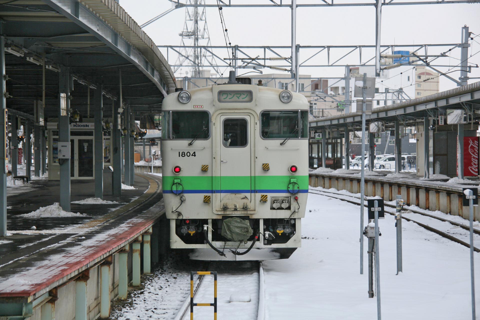 冬の函館駅　北海道の風景