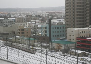 冬の秋田駅　秋田の風景