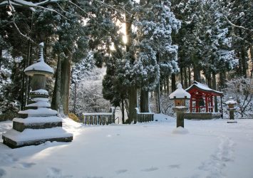 1月の比叡山　雪の風景　滋賀の風景