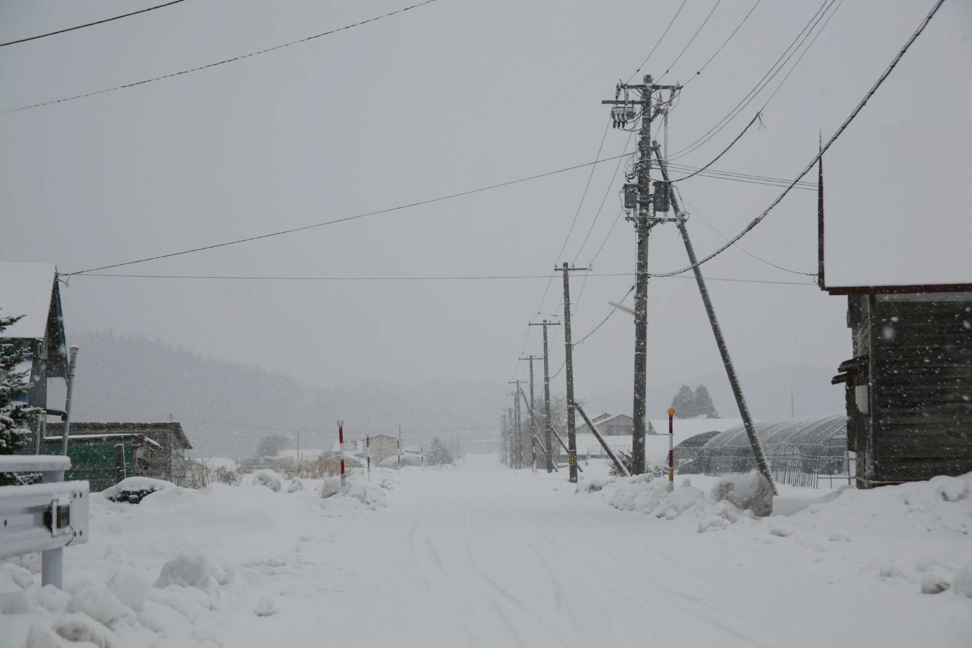 真冬の道南の風景　北海道の冬の風景