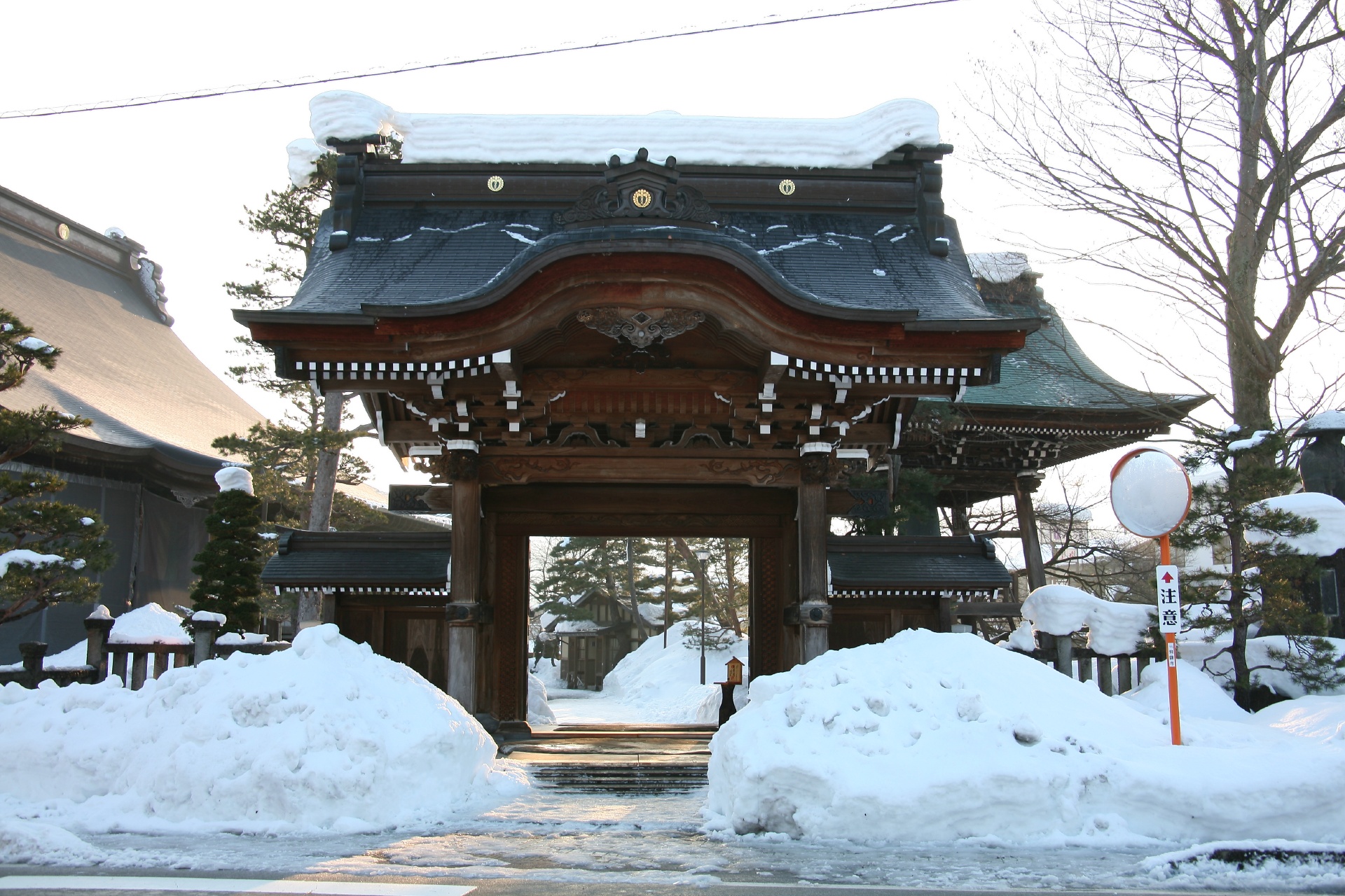 雪の飛騨古川　岐阜の風景