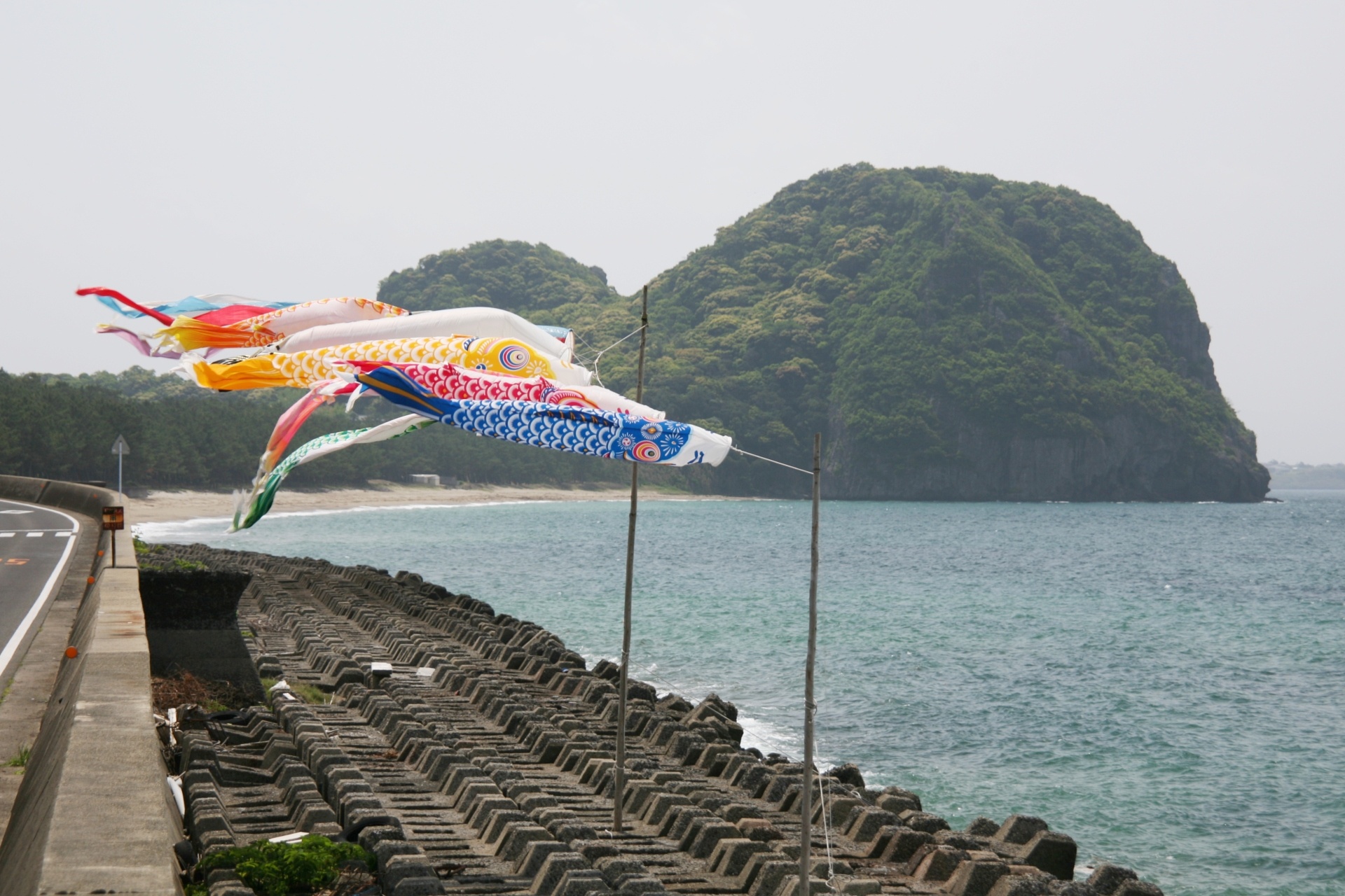 島原の鯉のぼり　長崎の風景