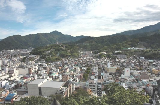 宇和島城から見る風景　愛媛の風景