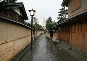 雨の武家屋敷　金沢の風景　石川の風景