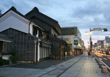 栃木の古い街並み　夕暮れの風景　栃木の風景