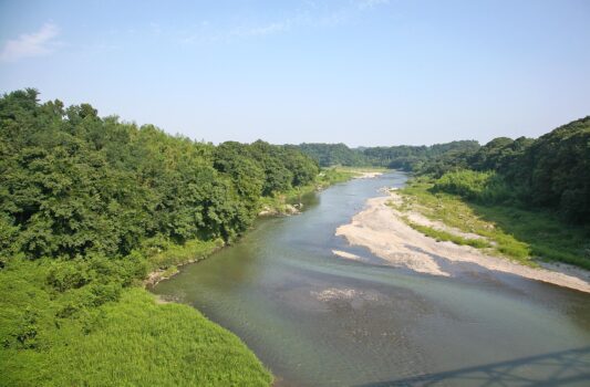 夏の荒川　埼玉の風景