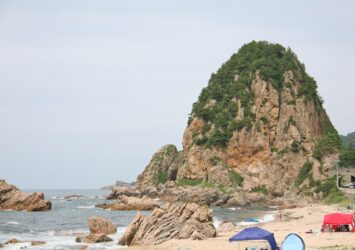 夏の日本海　夏の新潟の風景