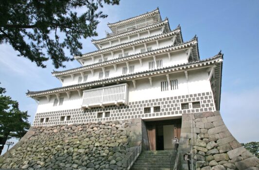 夏の島原城　長崎の夏の風景