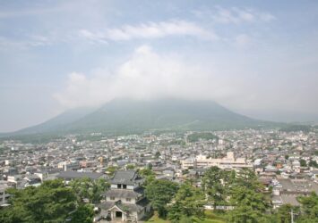 島原城から見る風景　長崎の風景