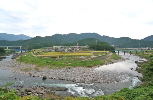 夏の長良川の風景　夏の岐阜の風景