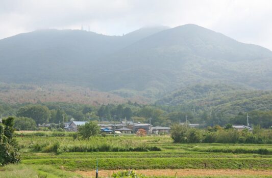 日本の里山風景　筑波山と真壁の風景　茨城の風景