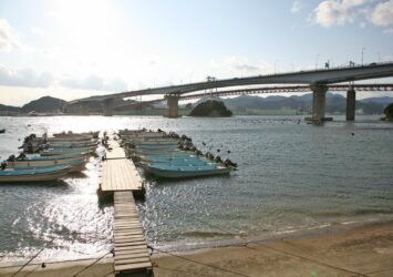 小鳴門海峡と小鳴門橋と撫養橋　徳島の風景