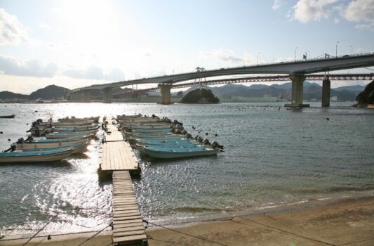 小鳴門海峡と小鳴門橋（こなるとばし）と撫養橋　徳島の風景