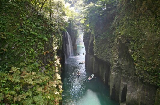 10月の高千穂峡　秋の宮崎の風景