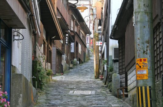 湯平温泉　大分の風景