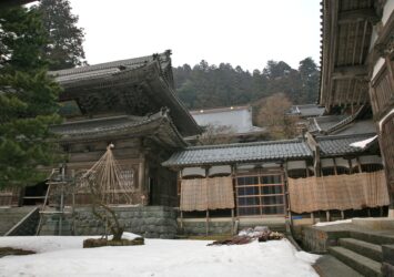 雪の永平寺　冬の福井の風景