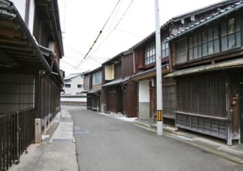 大みそかの小浜西組の町並み　福井の伝統的な町並み　福井の風景