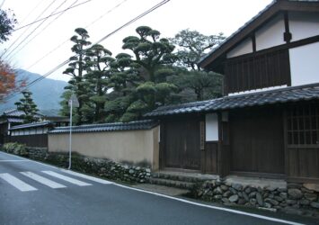 秋月の武家屋敷　福岡の伝統的な古い町並み　福岡の風景