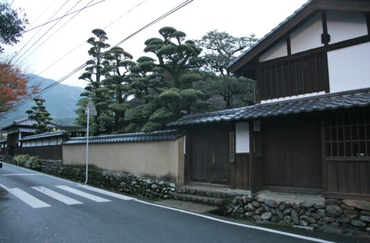 秋月の武家屋敷　福岡の伝統的な古い町並み　福岡の風景