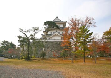 秋の伊賀上野城　三重の秋の風景