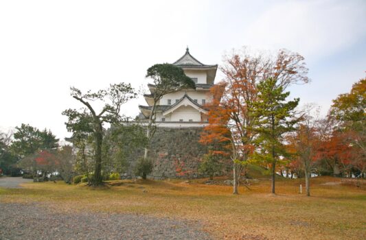 秋の伊賀上野城　三重の秋の風景