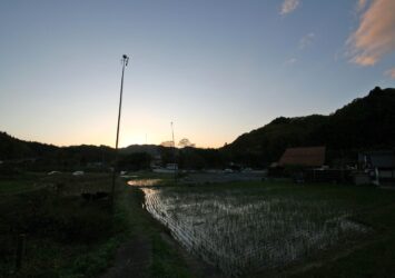 奥久慈の夕暮れ　茨城の風景