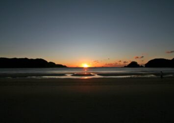 朝の弓ヶ浜　伊豆の風景　静岡の風景