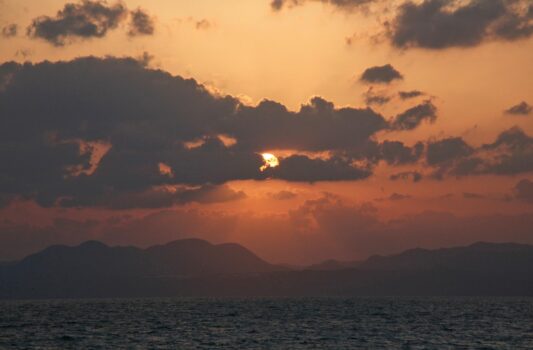 橘湾の夕暮れ　長崎の風景