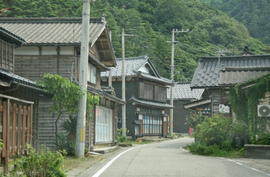 村上・今川の伝統的な古い町並み　新潟の古い町並み　新潟の風景