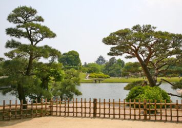 岡山後楽園　岡山の風景