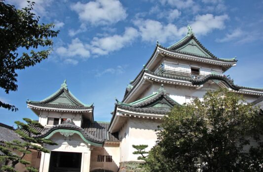 真夏の和歌山城　和歌山の城　夏の和歌山の風景