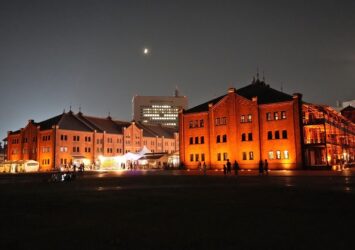 夜の横浜　赤レンガ倉庫　横浜の風景　神奈川の風景