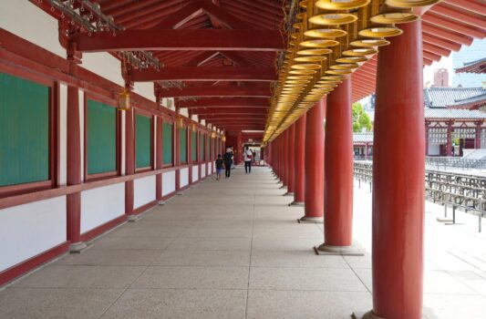 四天王寺の境内 大阪の風景