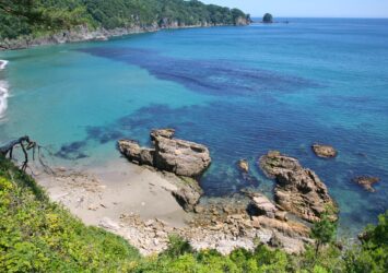 夏の三陸の海　夏の岩手の風景