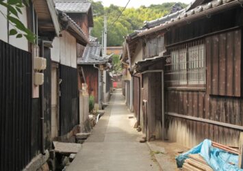 真鍋島の風景　真鍋島の路地　岡山の島　岡山の風景