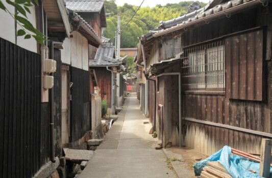 真鍋島の風景　真鍋島の路地　岡山の島　岡山の風景